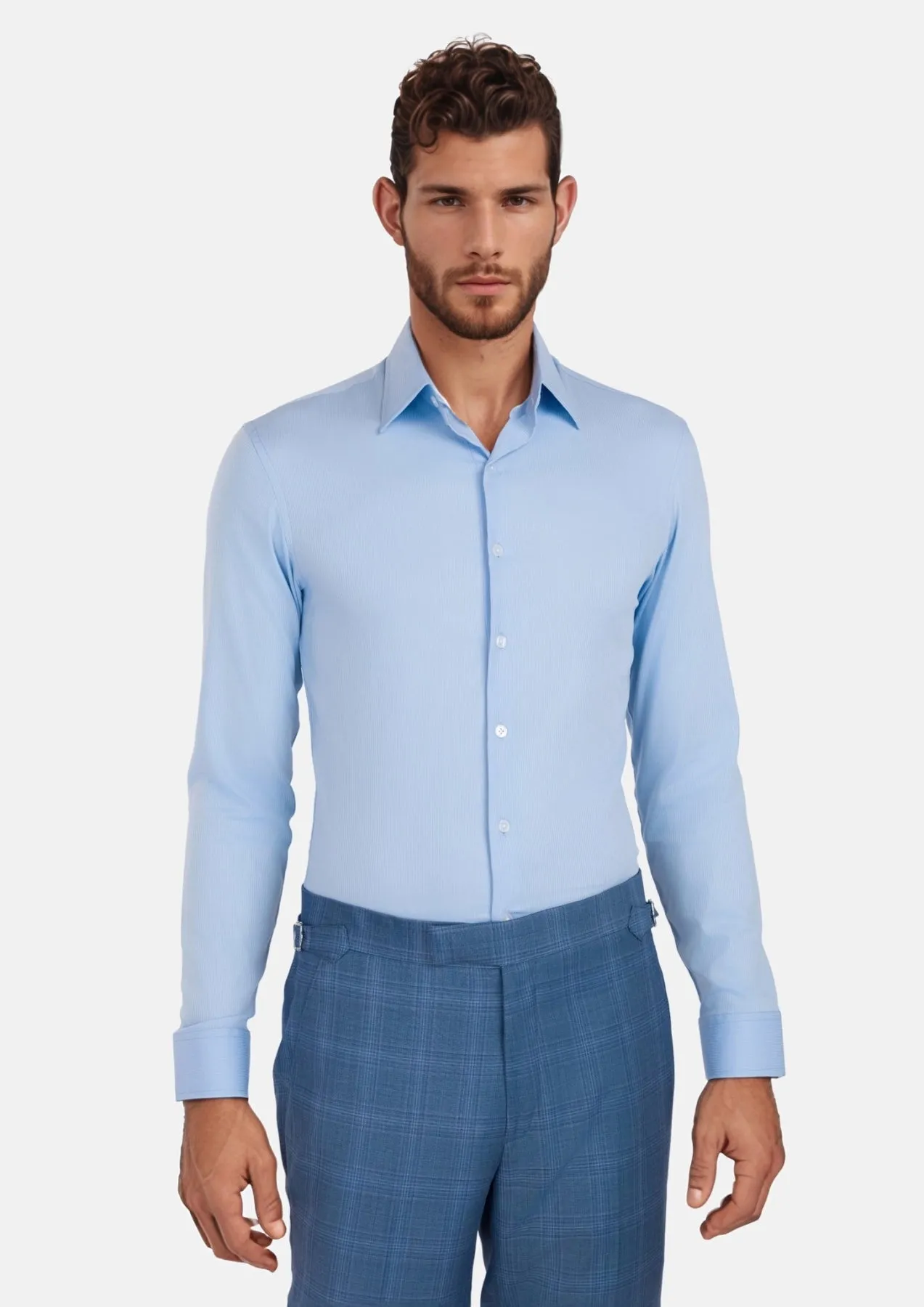 Breezy Blue Bamboo Shirt sold by Sartoro product image thumbnail 2