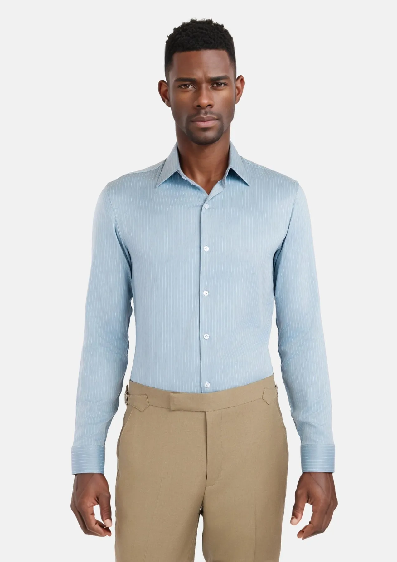 Sage Bamboo Stripe Shirt sold by Sartoro product image thumbnail 2