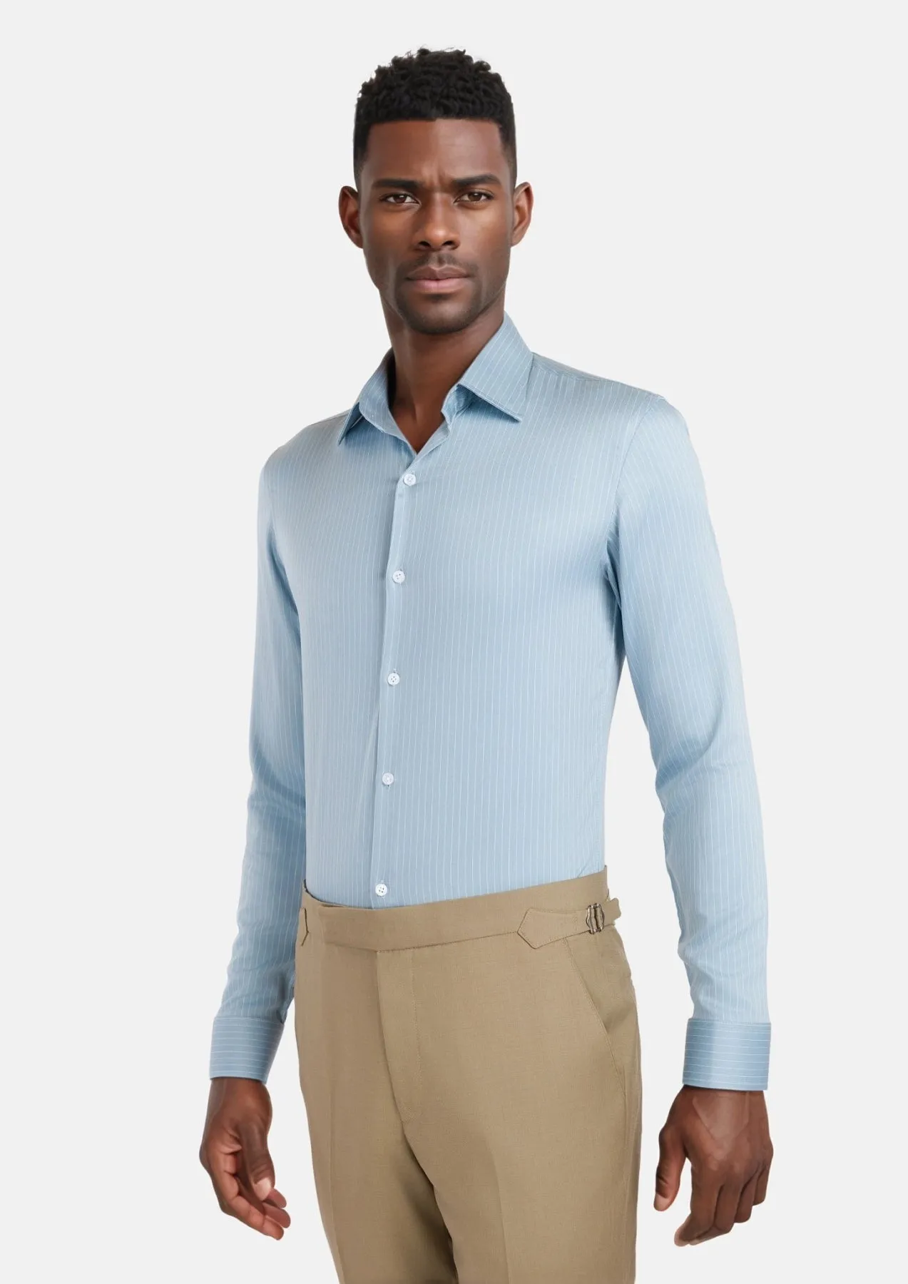Sage Bamboo Stripe Shirt sold by Sartoro product image thumbnail 3