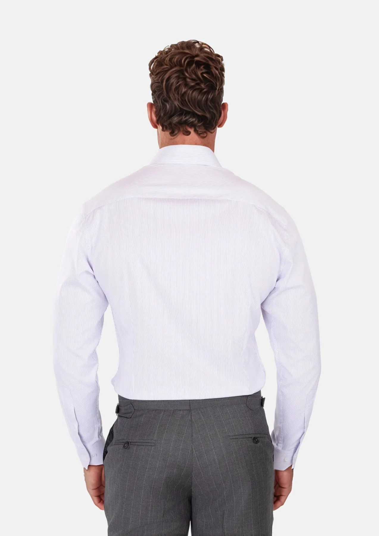 Lavender Stripe Shirt sold by Sartoro product image thumbnail 5