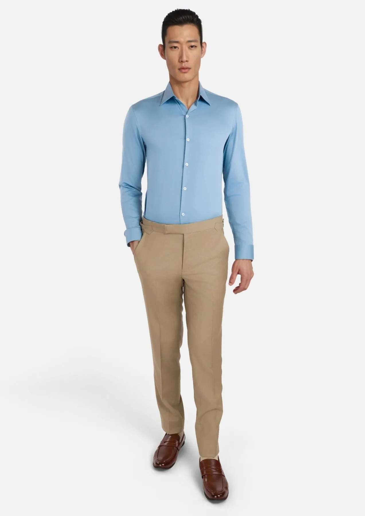 Sky Blue Bamboo Shirt sold by Sartoro product image thumbnail 4