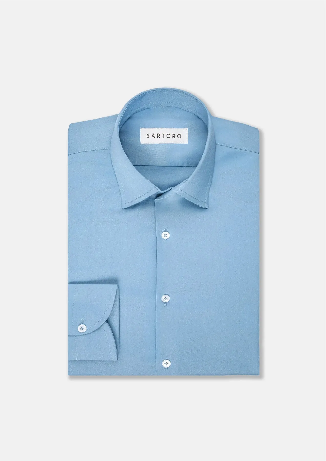 Sky Blue Bamboo Shirt sold by Sartoro