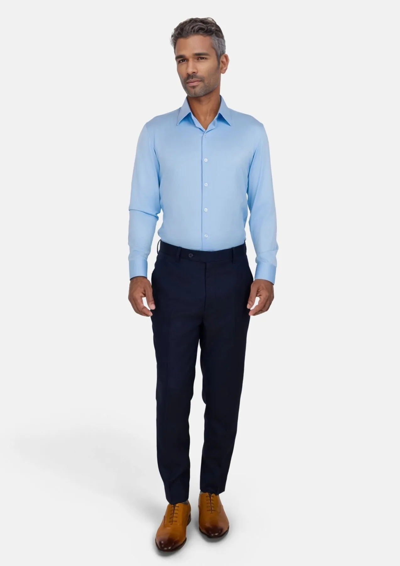 Steel Blue Twill Shirt sold by Sartoro product image thumbnail 4