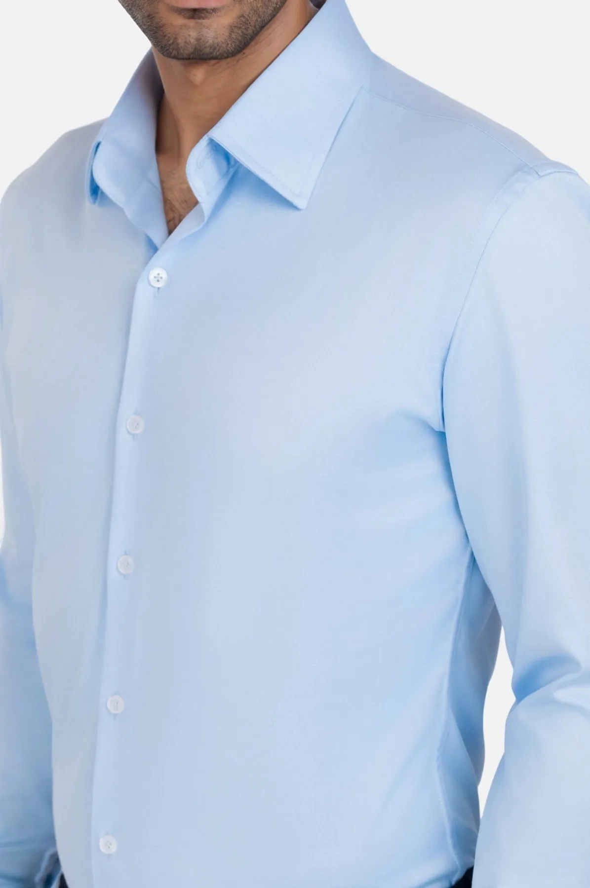 Steel Blue Twill Shirt sold by Sartoro product image thumbnail 3