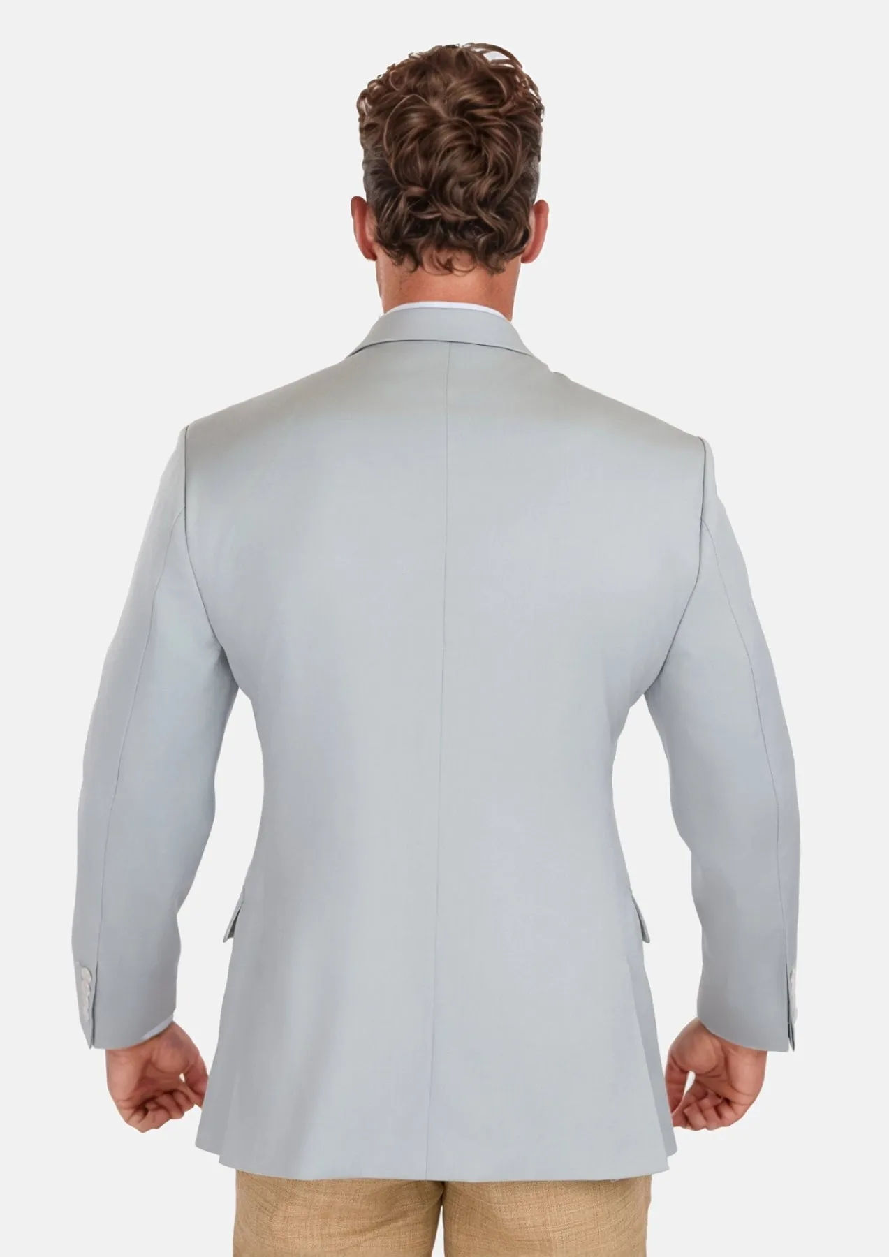 Pale Blue Italian Wool Ellis Suit sold by Sartoro product image thumbnail 5