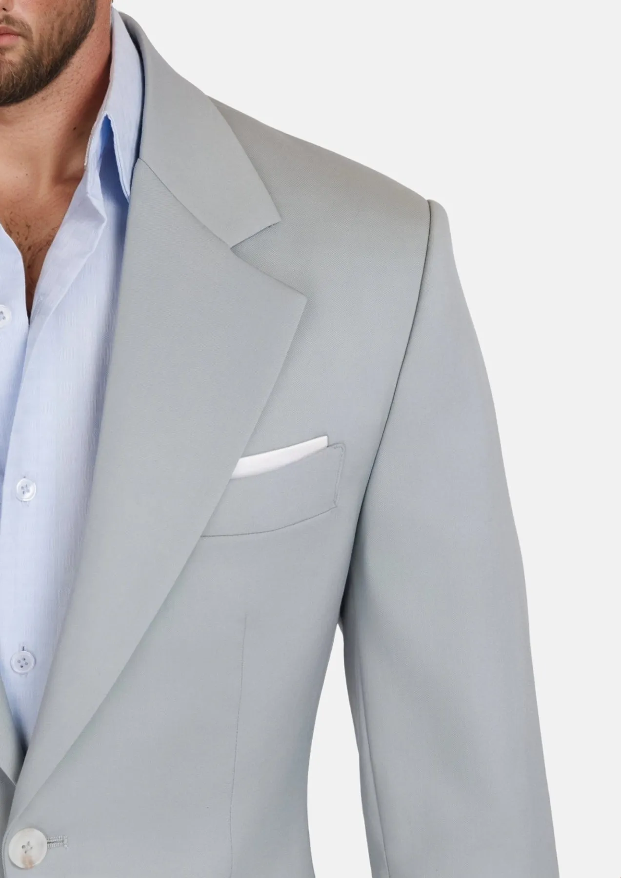 Pale Blue Italian Wool Ellis Suit sold by Sartoro product image thumbnail 2
