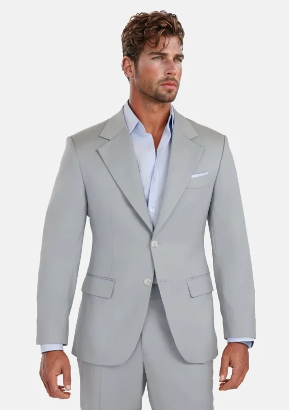 Pale Blue Italian Wool Ellis Suit sold by Sartoro