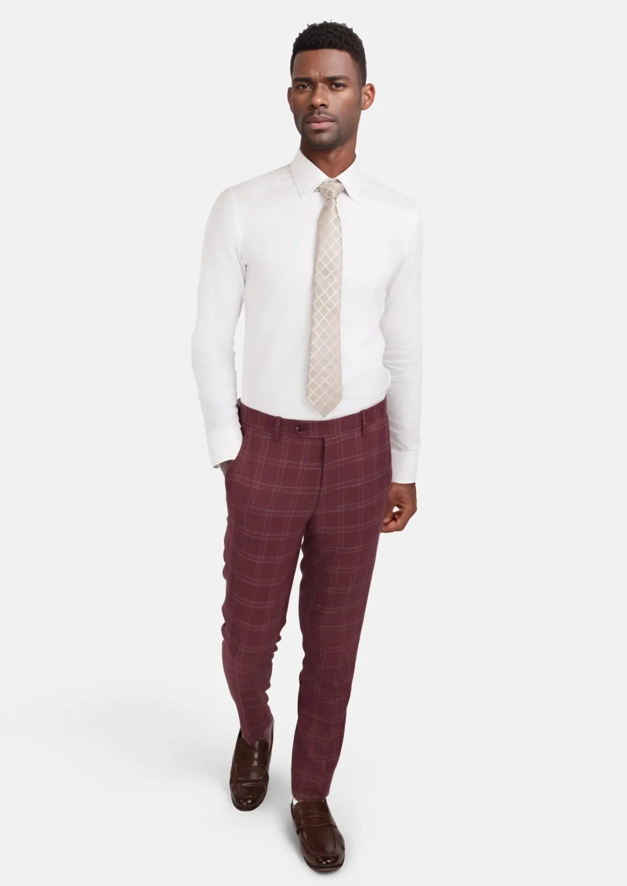 Claret Red Pants sold by Sartoro product image thumbnail 5