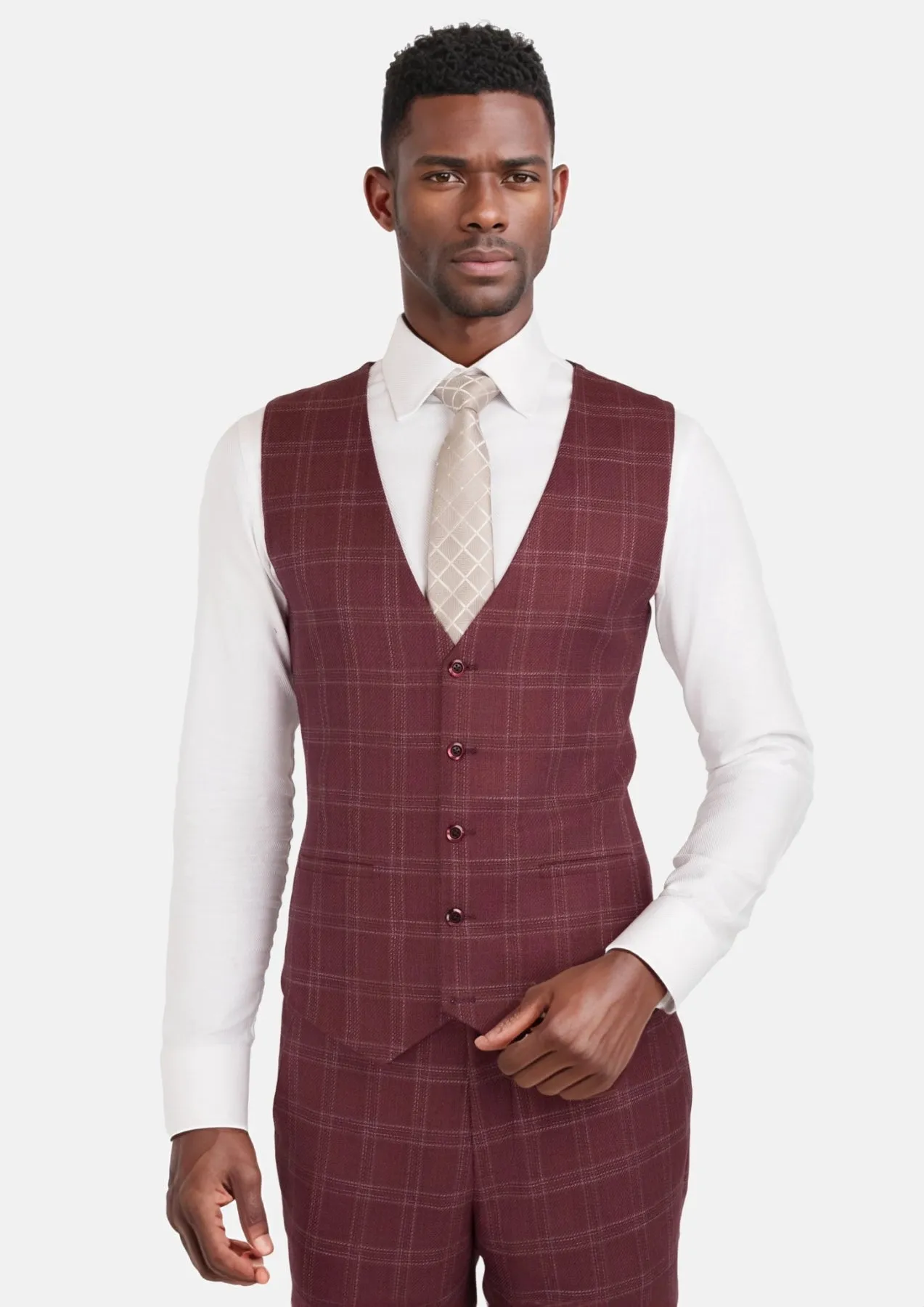 Claret Red Vest sold by Sartoro