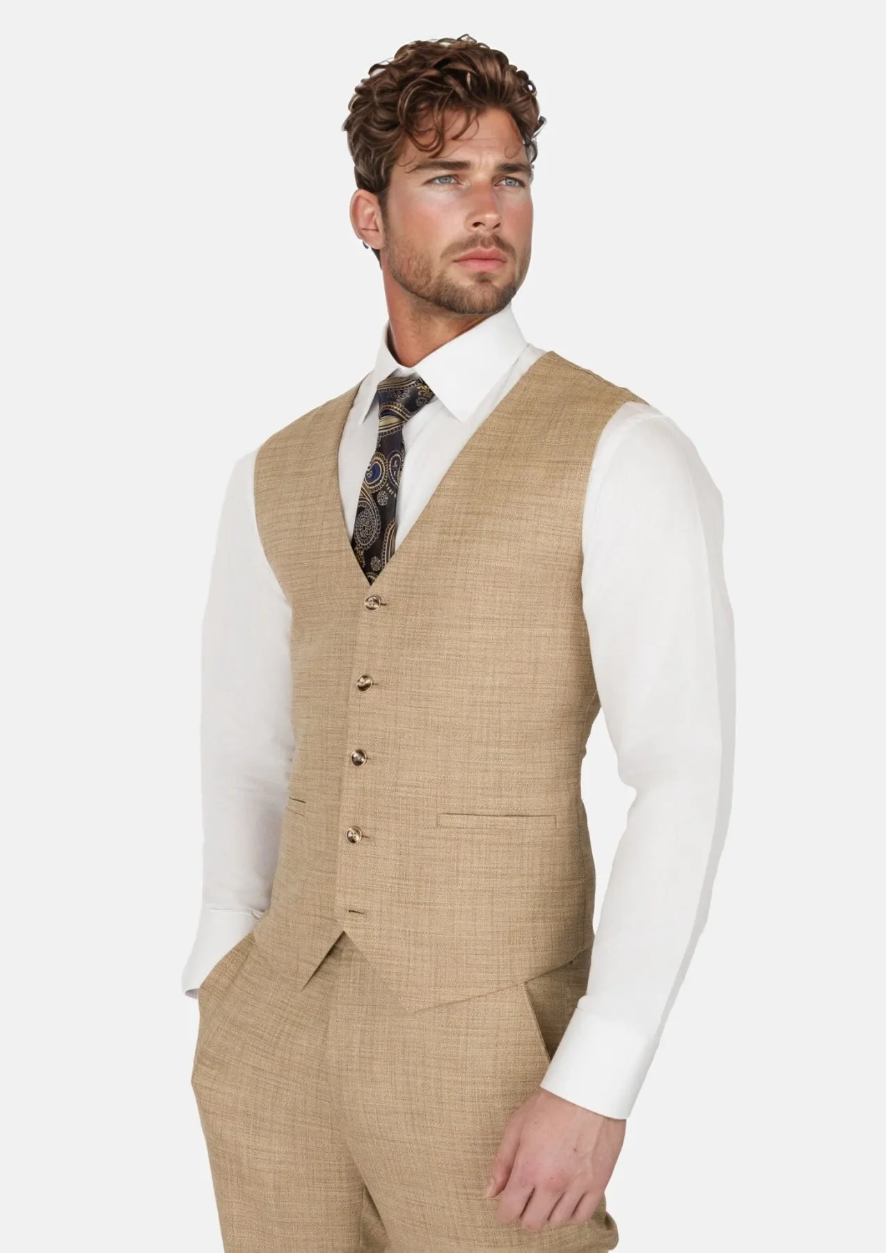 Sandstone Bamboo Vest sold by Sartoro product image thumbnail 2