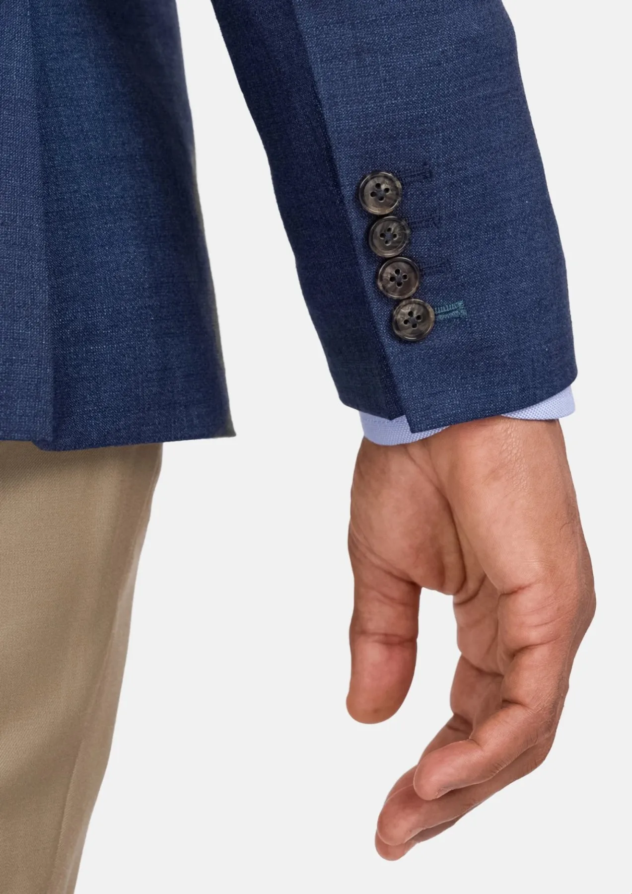 Delft Blue Bamboo Ellis Jacket sold by Sartoro product image thumbnail 4