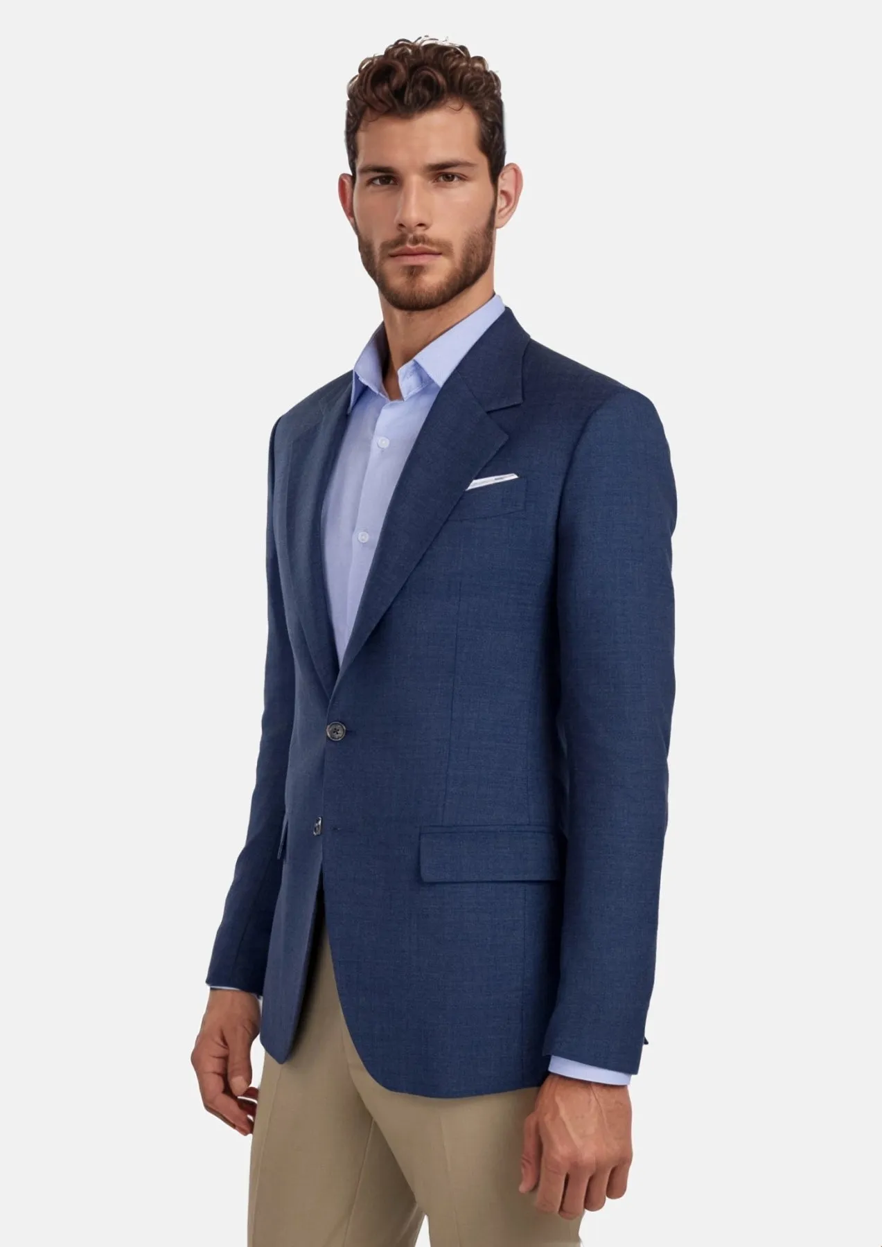 Delft Blue Bamboo Ellis Jacket sold by Sartoro product image thumbnail 3