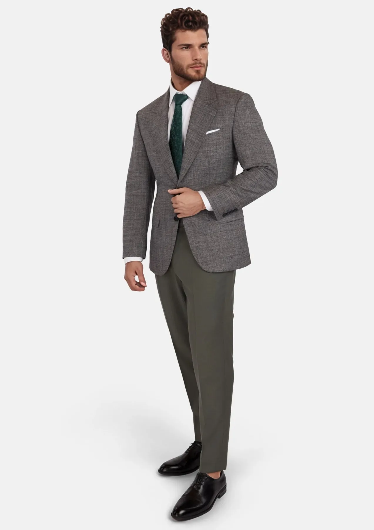 Nickel Grey Bamboo Ellis Jacket sold by Sartoro product image thumbnail 4