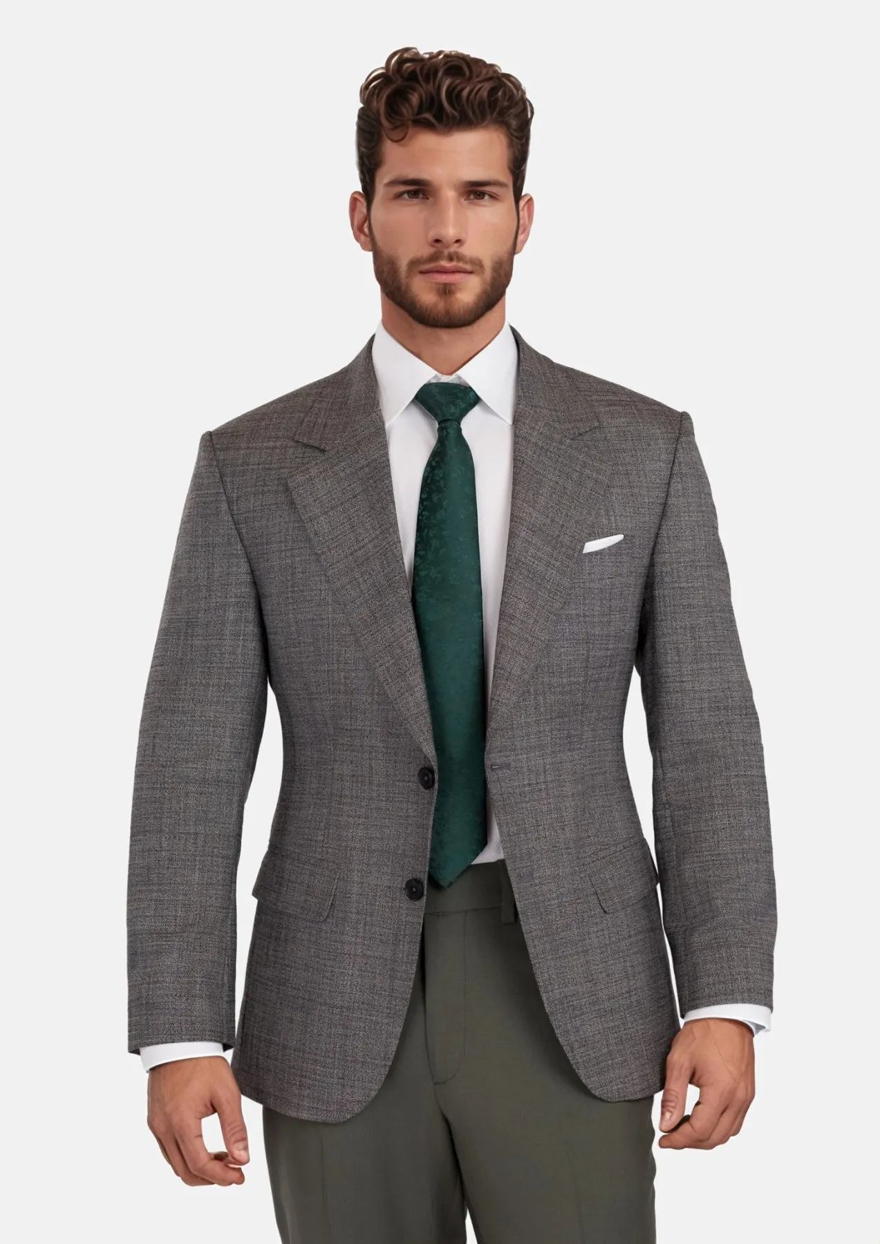 Nickel Grey Bamboo Ellis Jacket sold by Sartoro