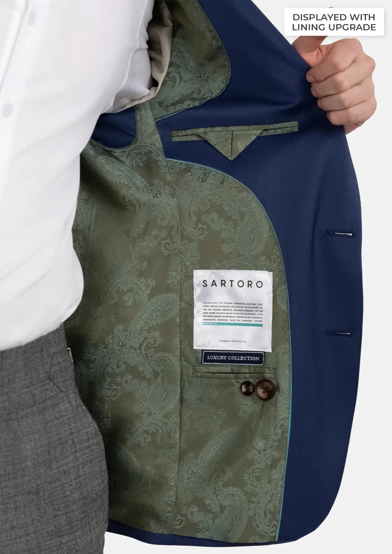 Royal Blue Performance Stretch Jacket sold by Sartoro product image thumbnail 4