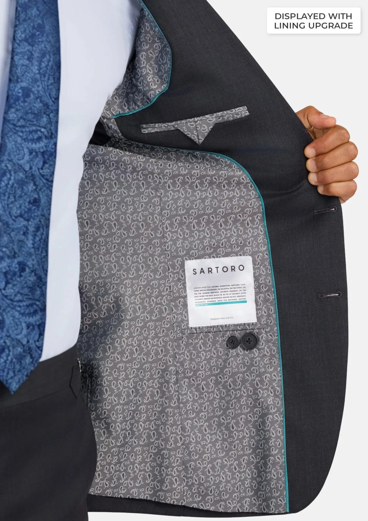 Charcoal Grey Performance Suit sold by Sartoro product image thumbnail 4
