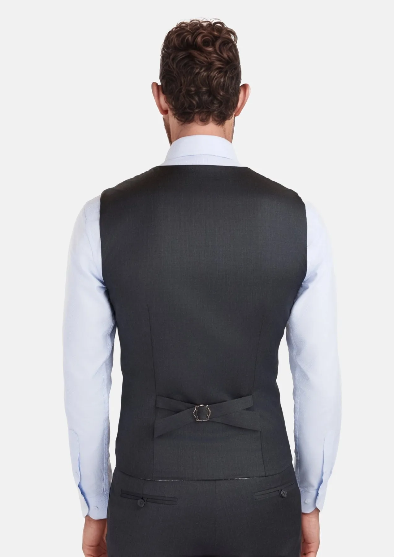 Charcoal Grey Performance Stretch Vest sold by Sartoro product image thumbnail 4