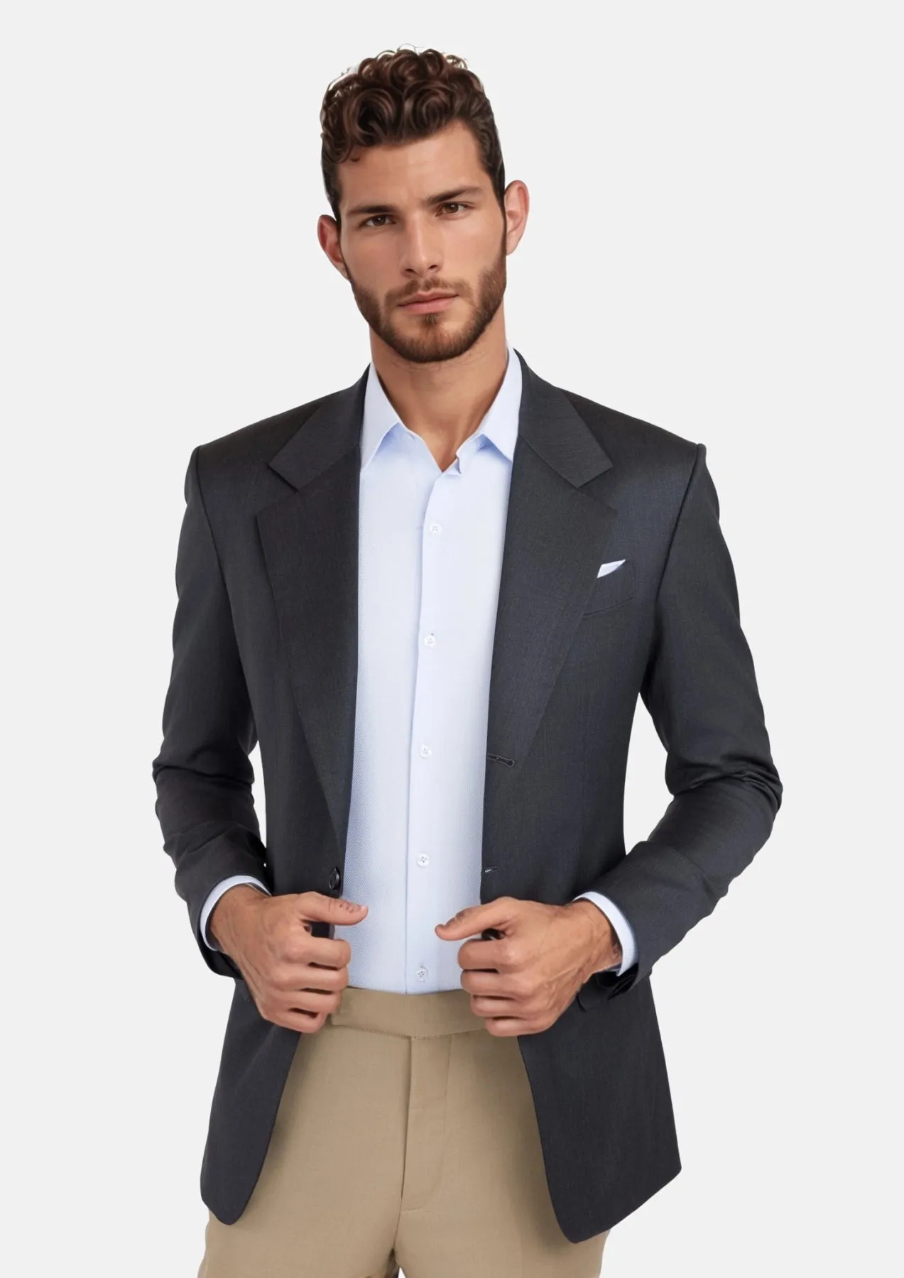 Charcoal Grey Performance Stretch Jacket sold by Sartoro product image thumbnail 3