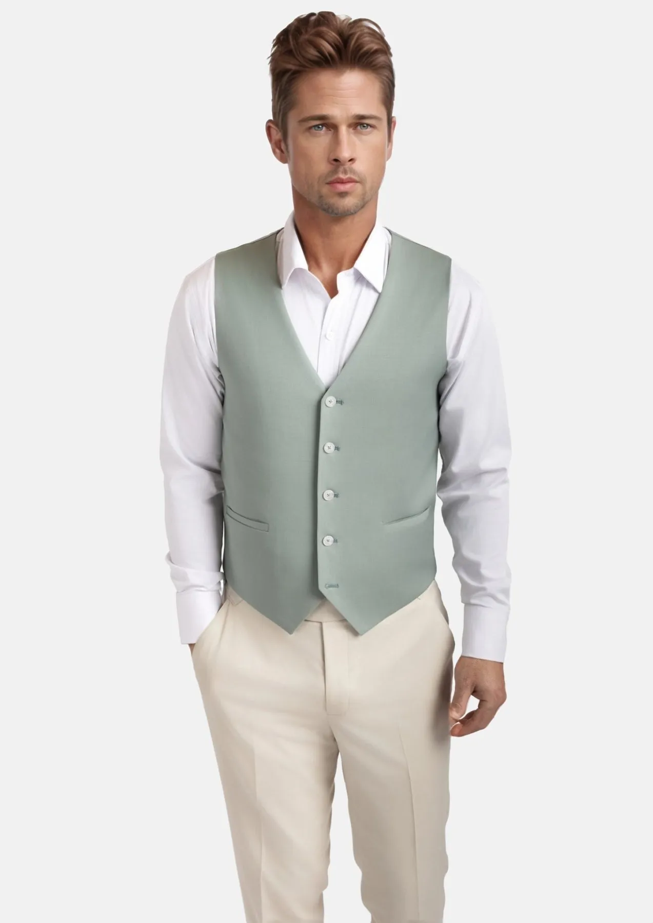 Jade Green Performance Vest sold by Sartoro