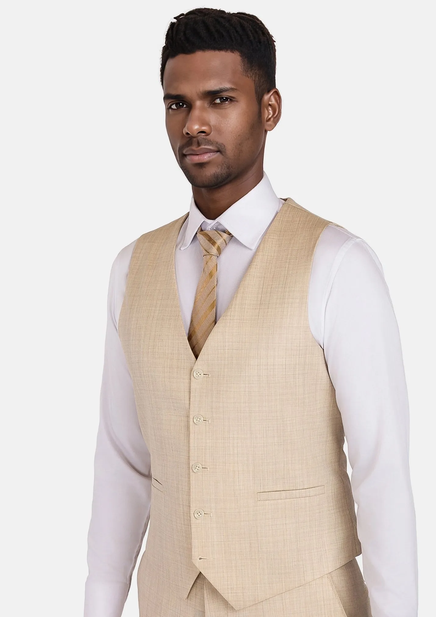 Sand Performance Stretch Vest sold by Sartoro product image thumbnail 2