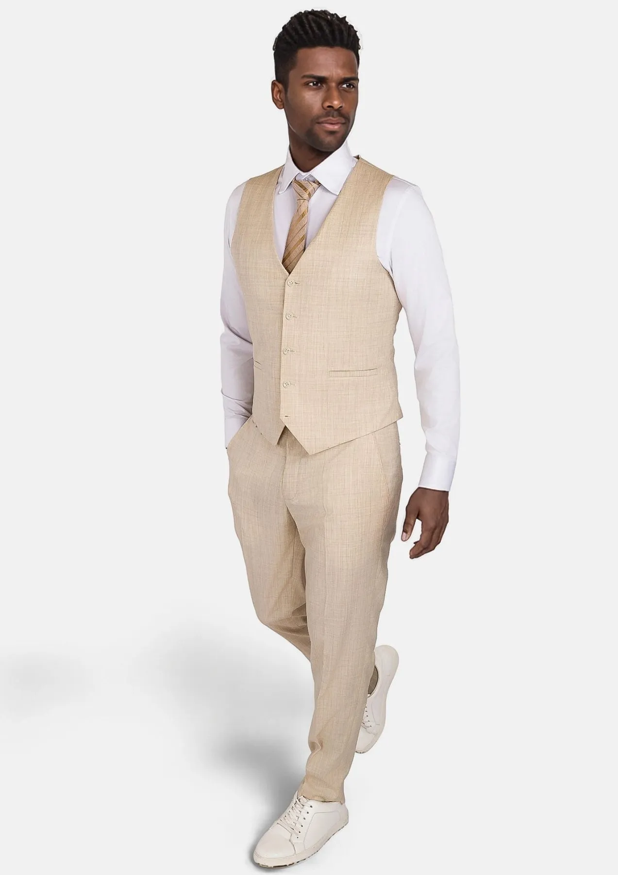 Sand Performance Stretch Vest sold by Sartoro product image thumbnail 3