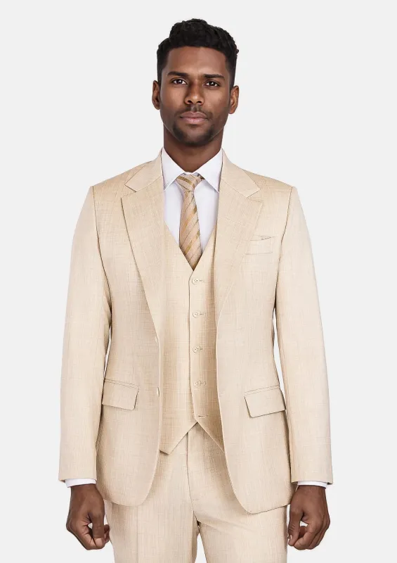 Sand Performance Stretch Suit sold by Sartoro