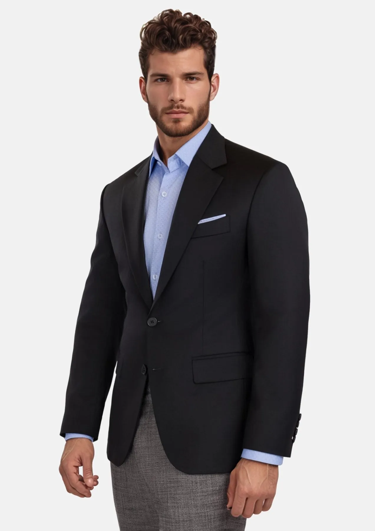 Jet Black Performance Stretch Jacket sold by Sartoro product image thumbnail 3