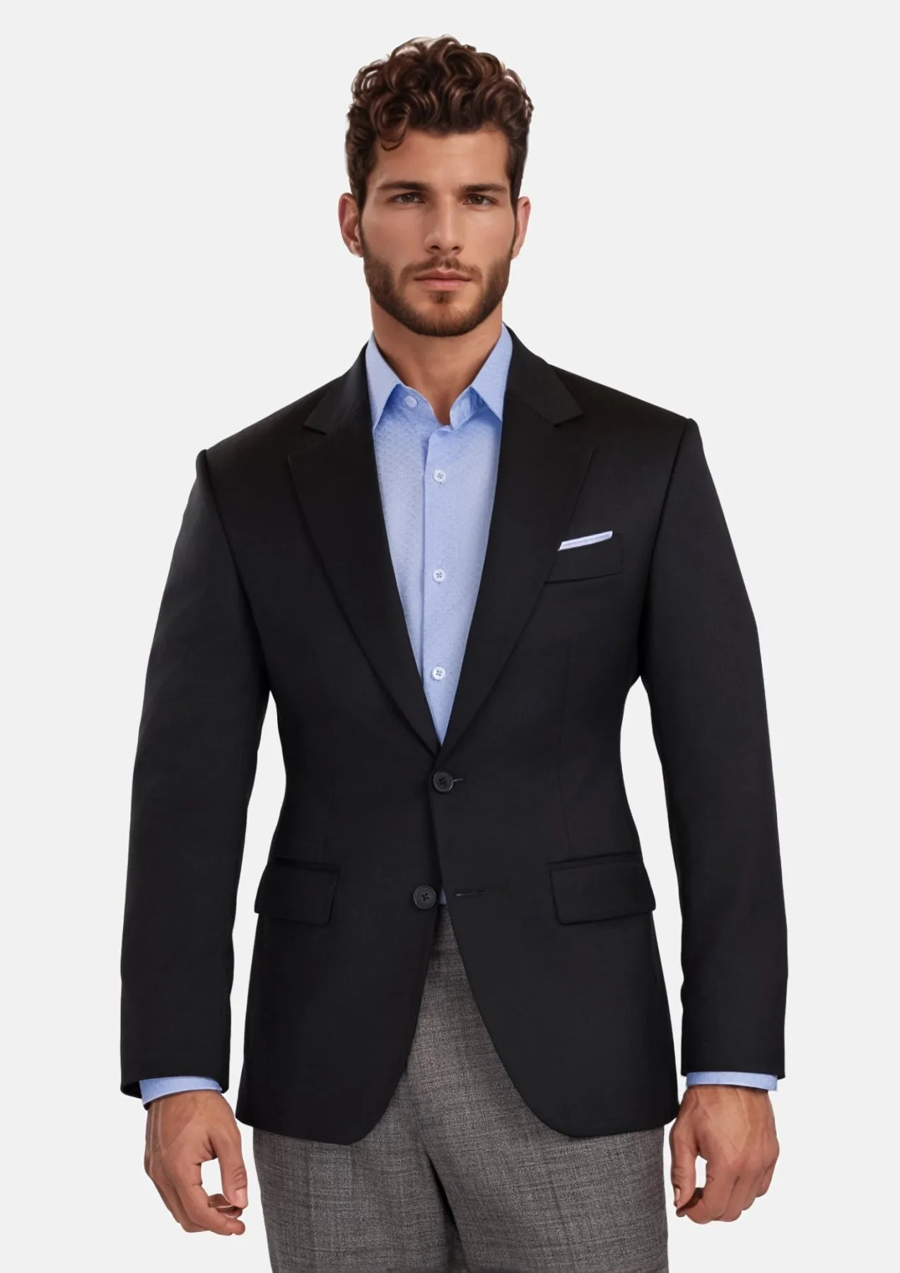 Jet Black Performance Stretch Jacket sold by Sartoro