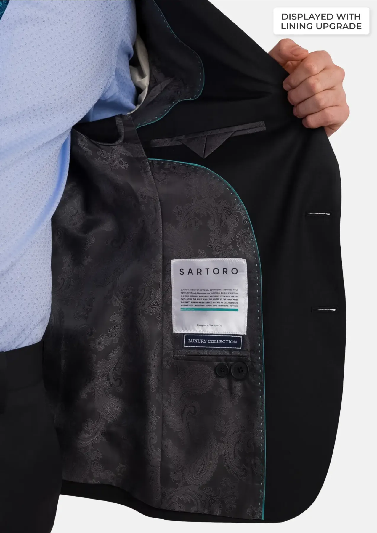 Jet Black Performance Suit sold by Sartoro product image thumbnail 4