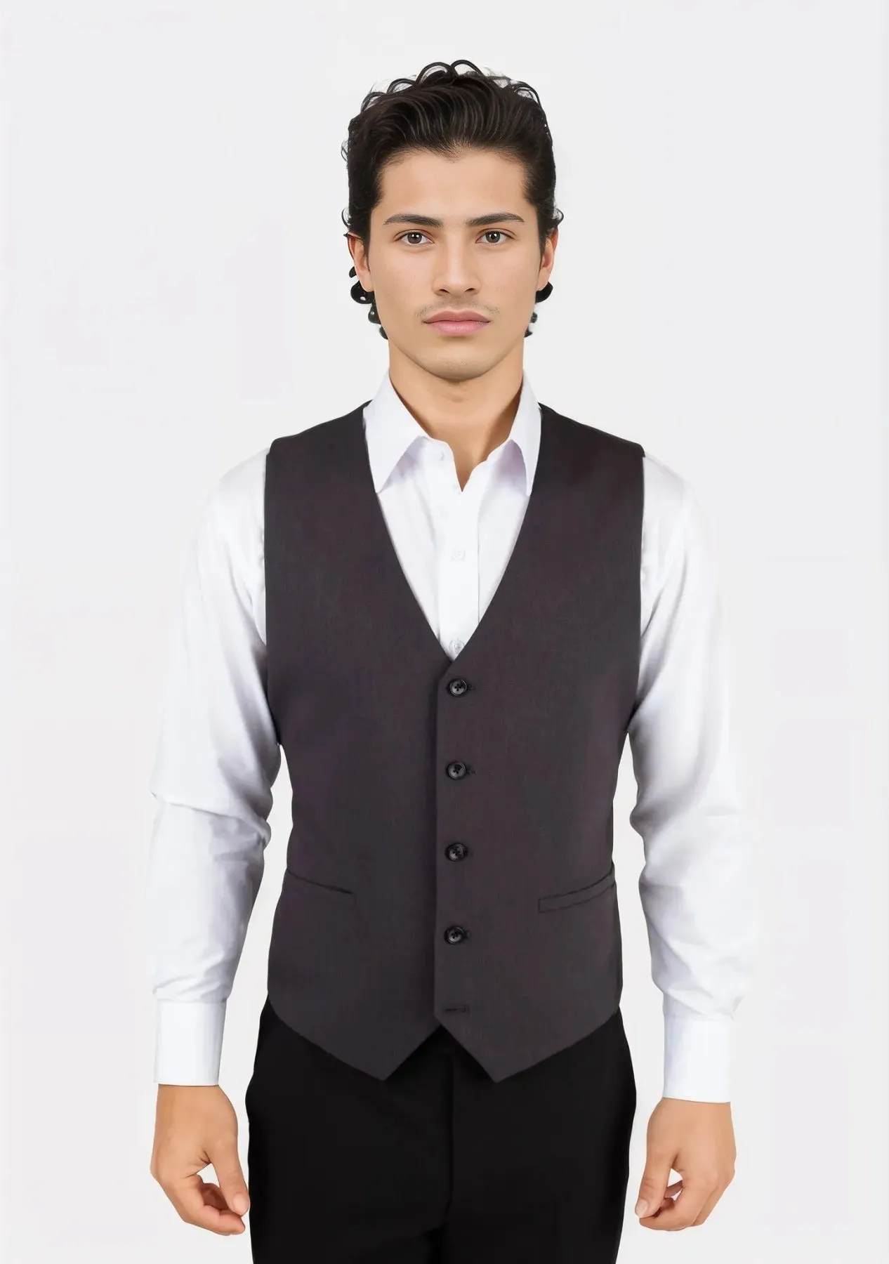 Charcoal Stretch Vest sold by Sartoro