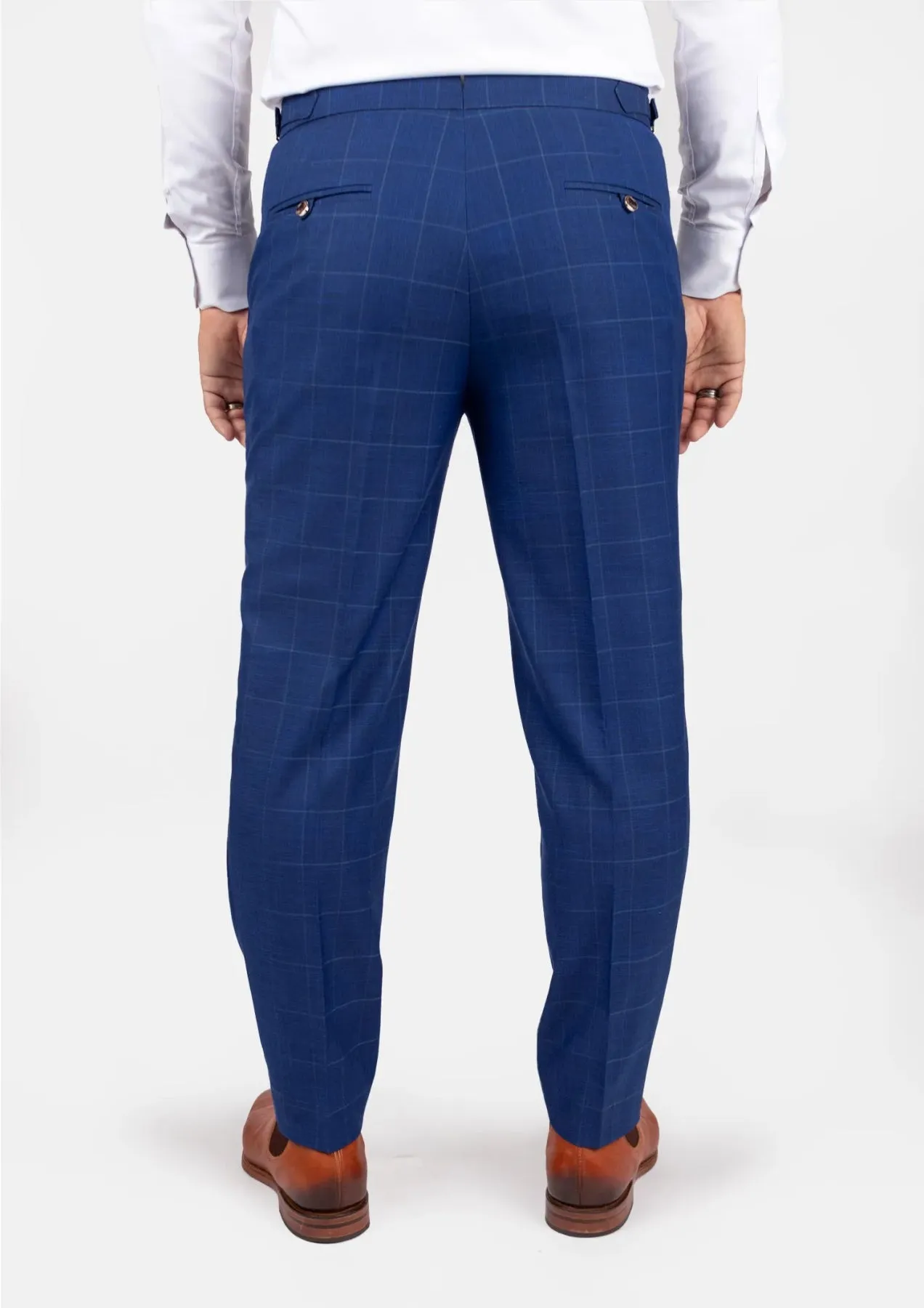 Empire Blue Windowpane Pants sold by Sartoro product image thumbnail 5