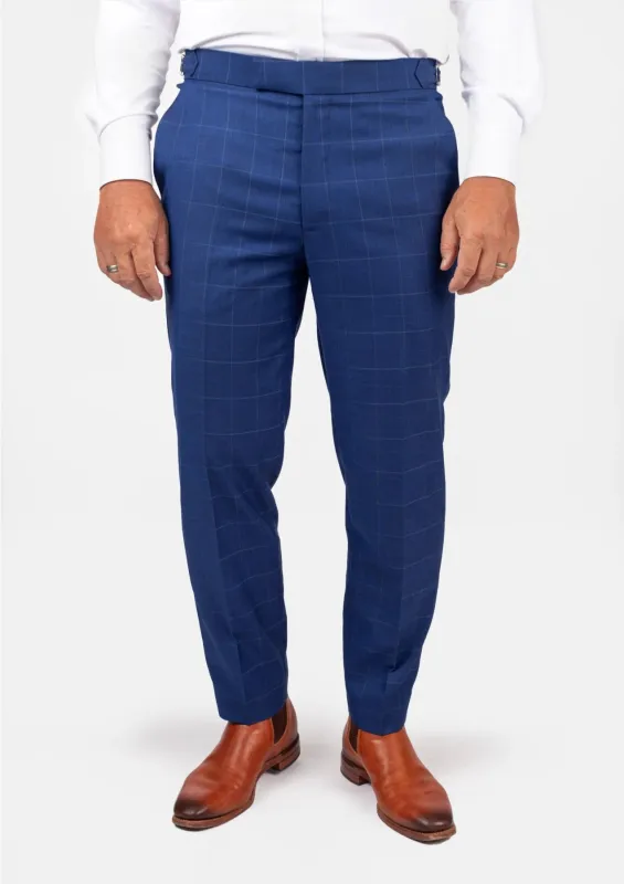 Empire Blue Windowpane Pants sold by Sartoro