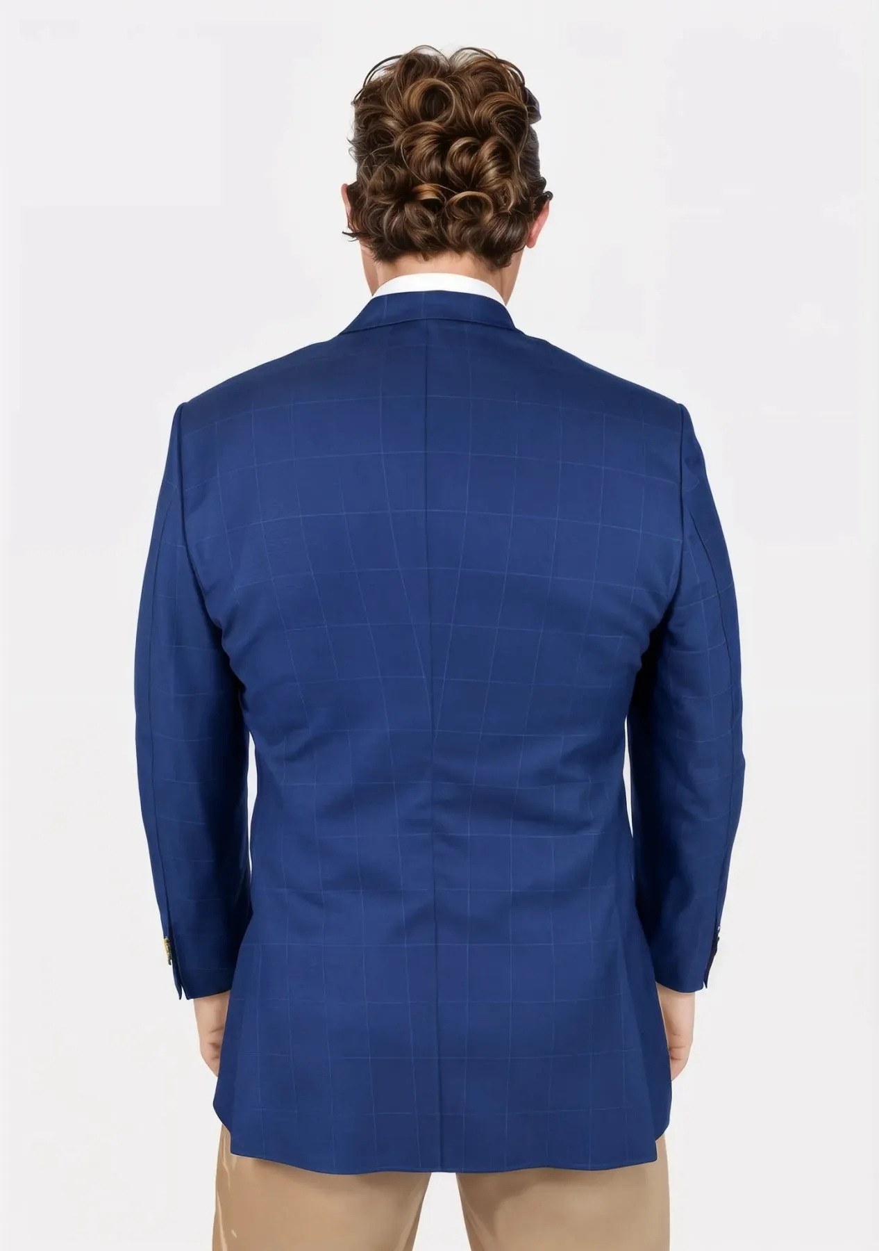 Hudson Empire Blue Windowpane Jacket sold by Sartoro product image thumbnail 5