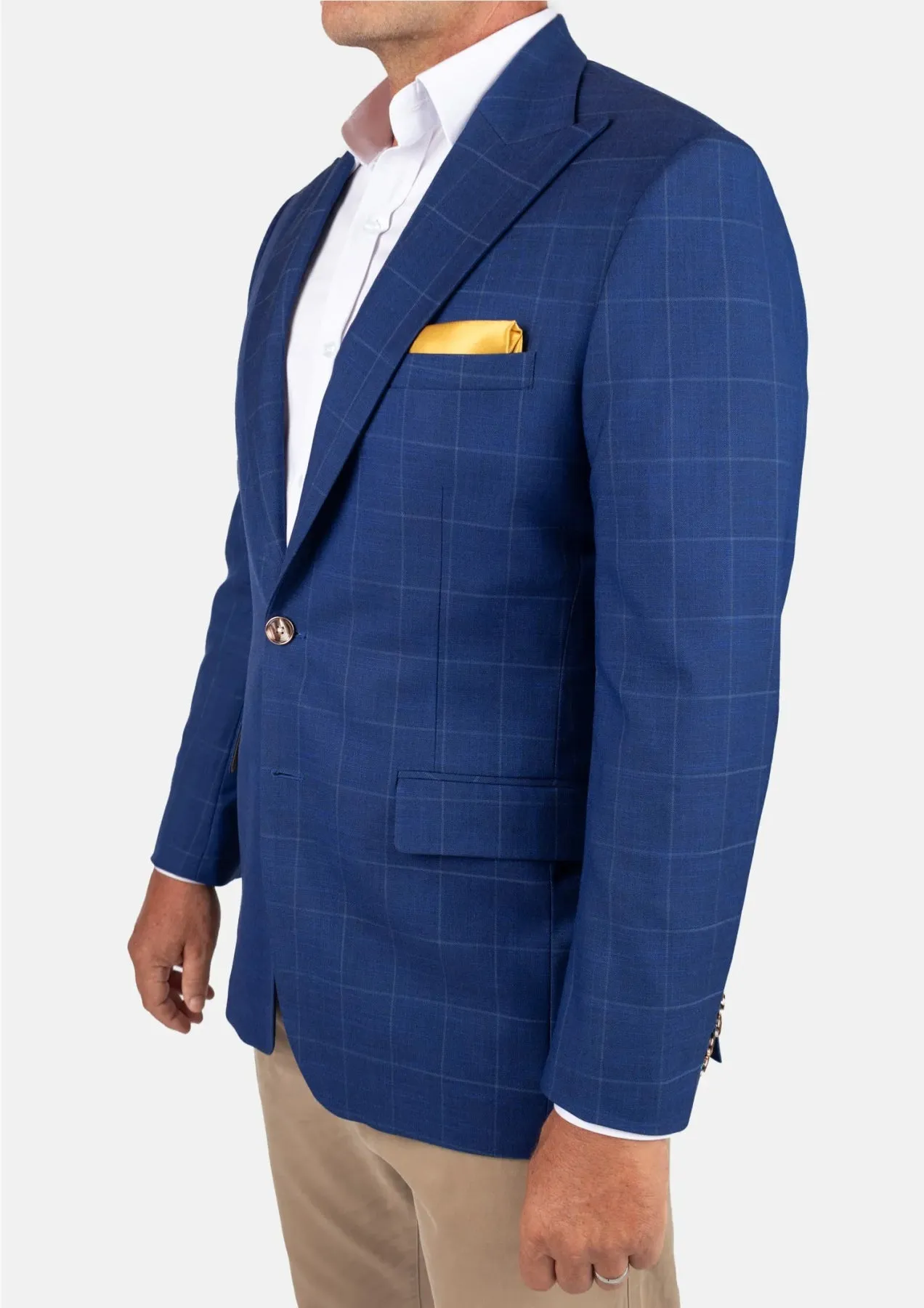 Hudson Empire Blue Windowpane Jacket sold by Sartoro product image thumbnail 4