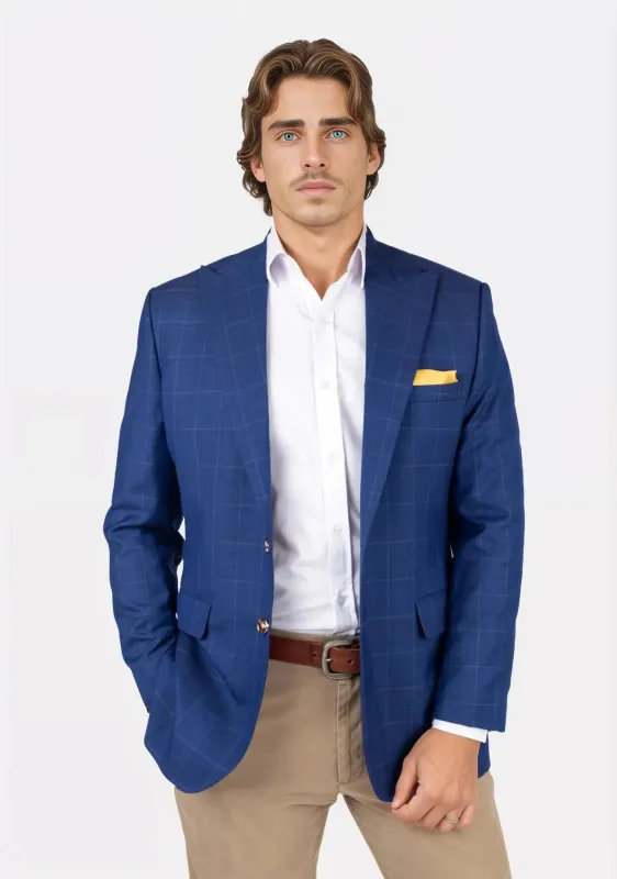 Hudson Empire Blue Windowpane Jacket sold by Sartoro