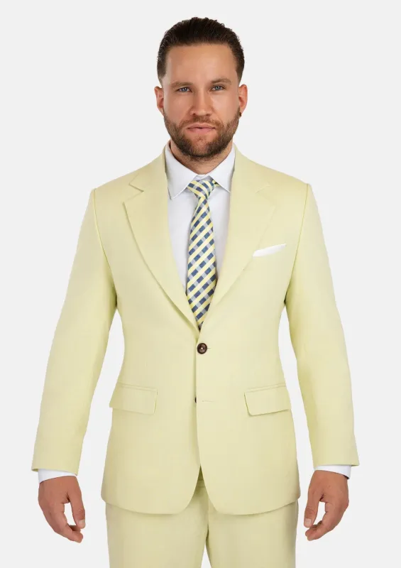 Ellis Olive Cream Linen Blend Suit sold by Sartoro
