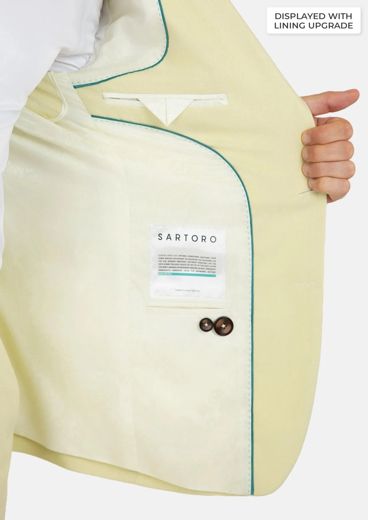 Ellis Olive Cream Linen Blend Suit sold by Sartoro product image thumbnail 4