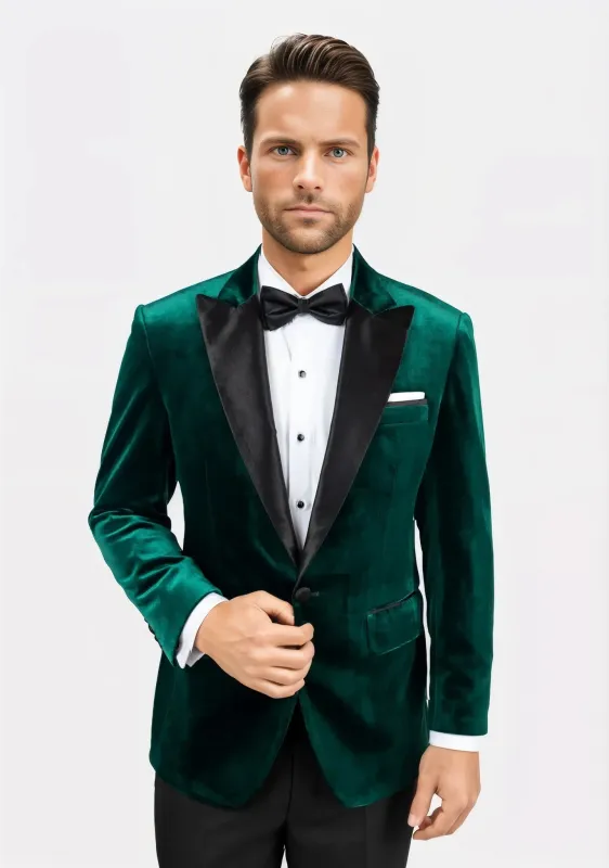 Emerald Green Velvet Tuxedo sold by Sartoro