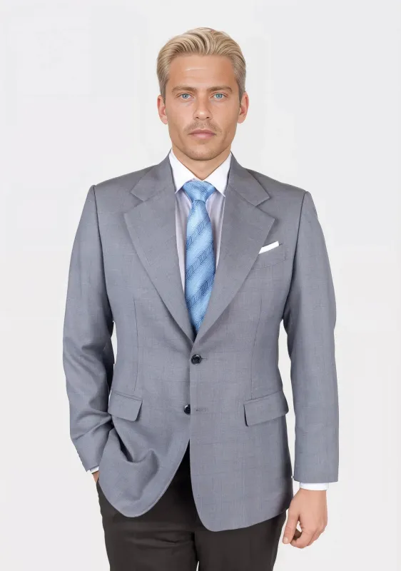 Ellis Light Grey Prince of Wales Jacket sold by Sartoro