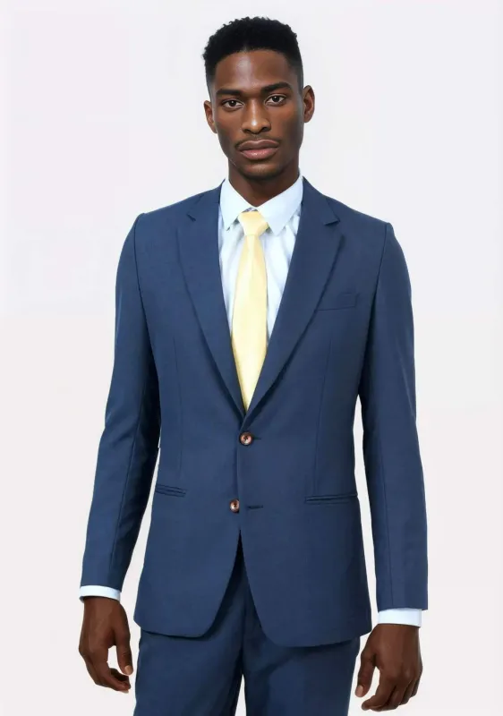 Astor Oxford Blue Sharkskin Suit sold by Sartoro