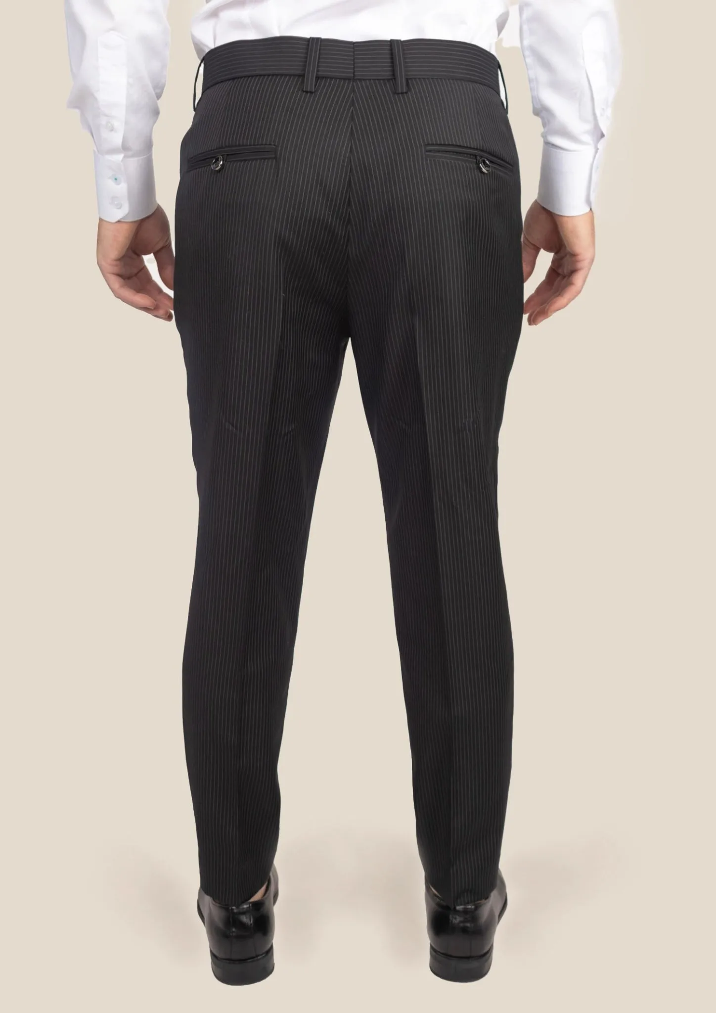 Black Pinstripe Pants sold by Sartoro product image thumbnail 4