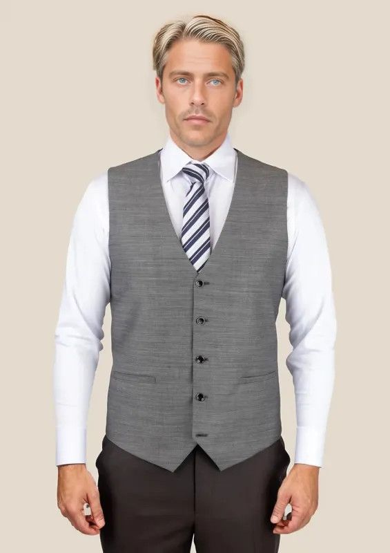 Granite Grey Birdseye Vest sold by Sartoro