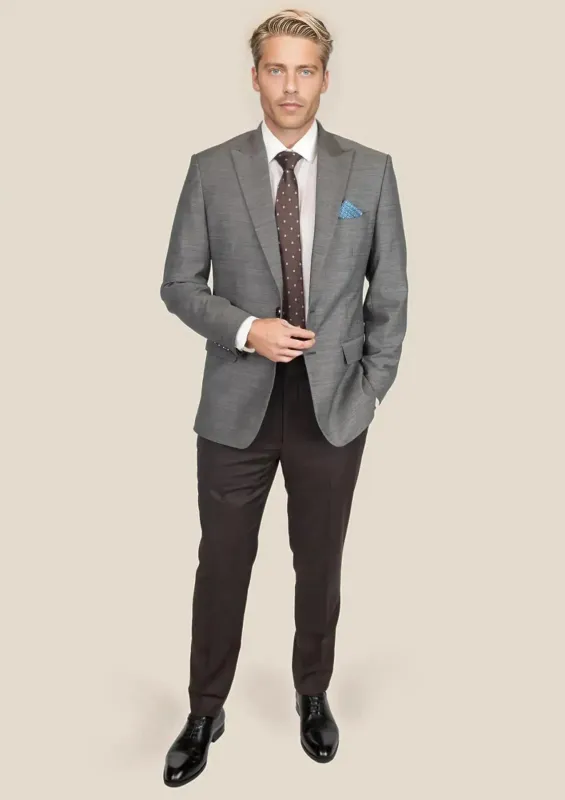 Bryant Granite Grey Birdseye Jacket sold by Sartoro