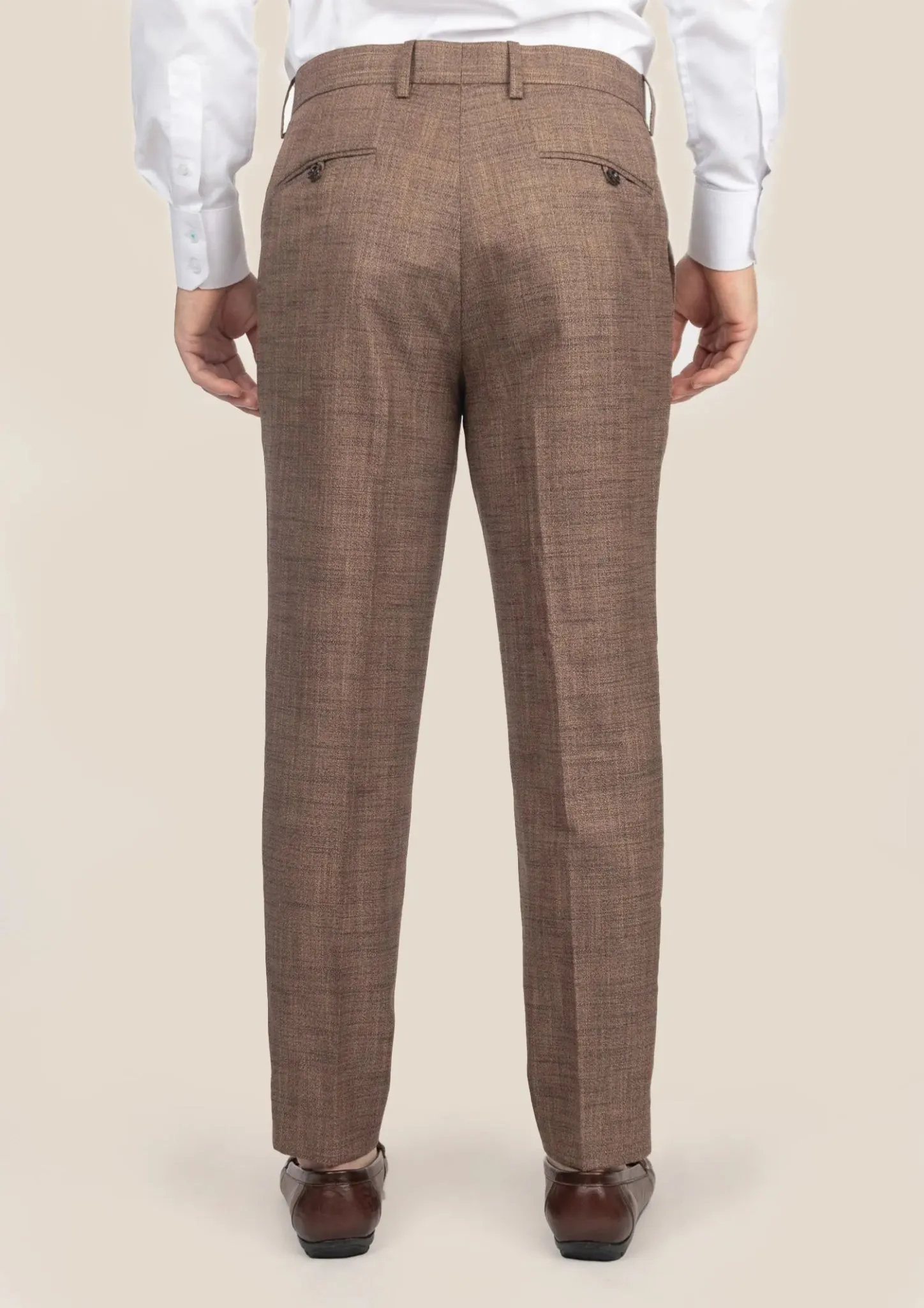 Tawny Brown Hopsack Pants sold by Sartoro product image thumbnail 4