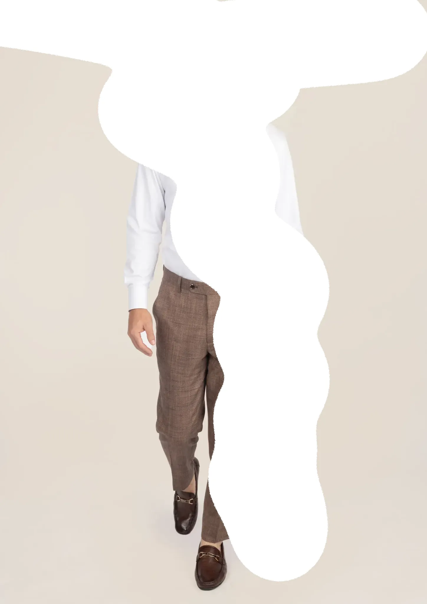Tawny Brown Hopsack Pants sold by Sartoro product image thumbnail 5