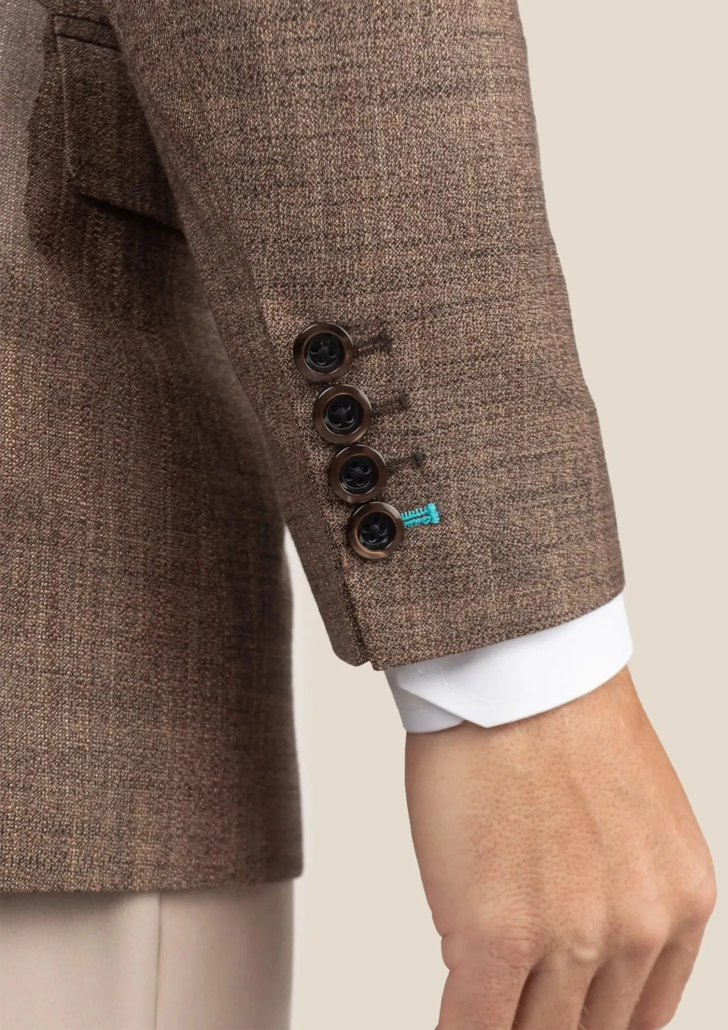 Hudson Tawny Brown Hopsack Jacket sold by Sartoro product image thumbnail 5