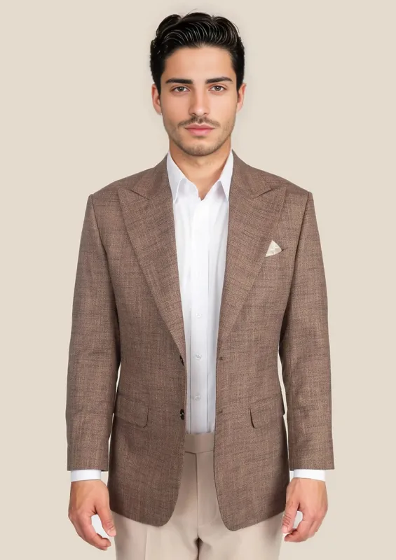 Hudson Tawny Brown Hopsack Jacket sold by Sartoro