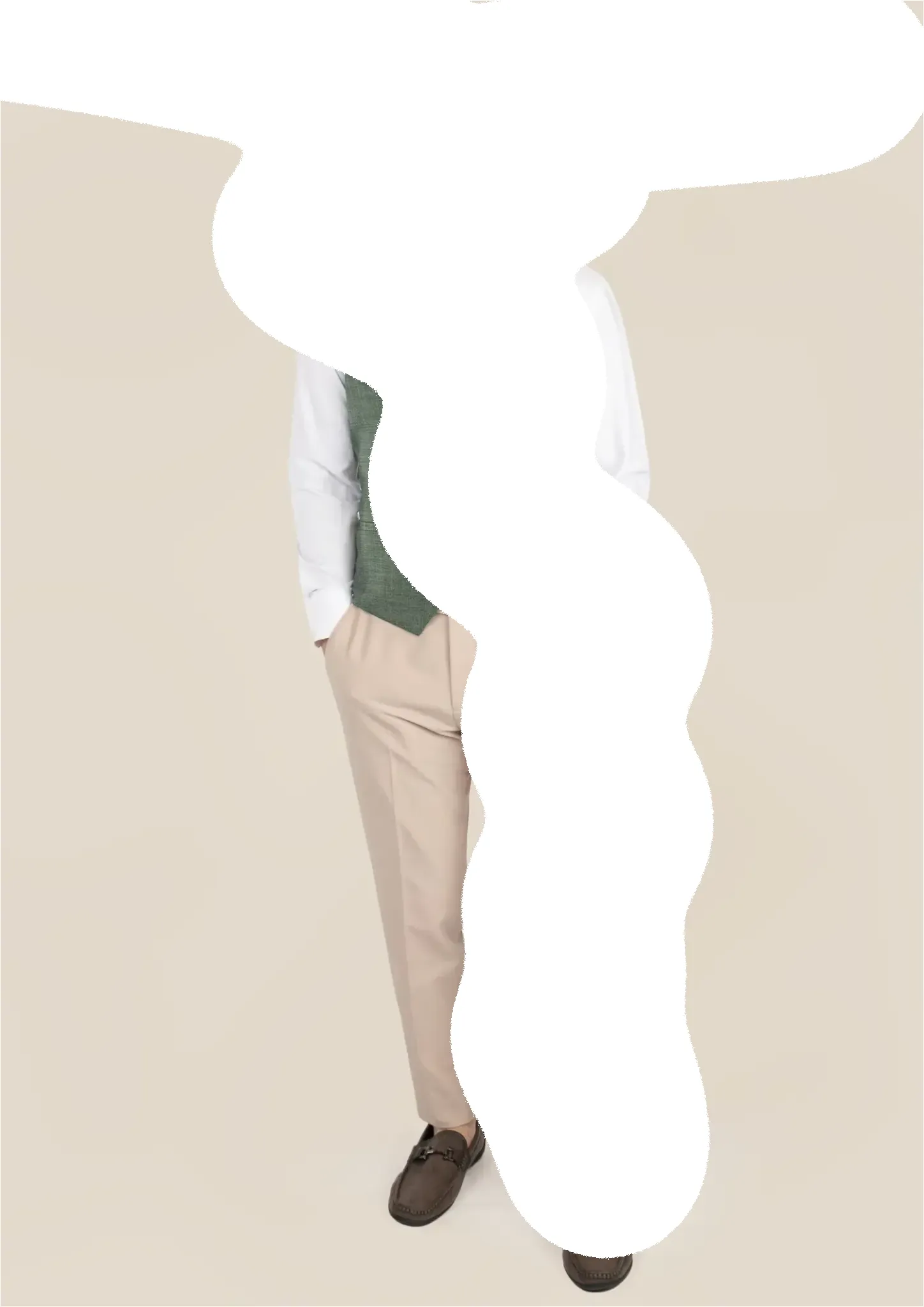 Aspen Green Hopsack Vest sold by Sartoro product image thumbnail 5