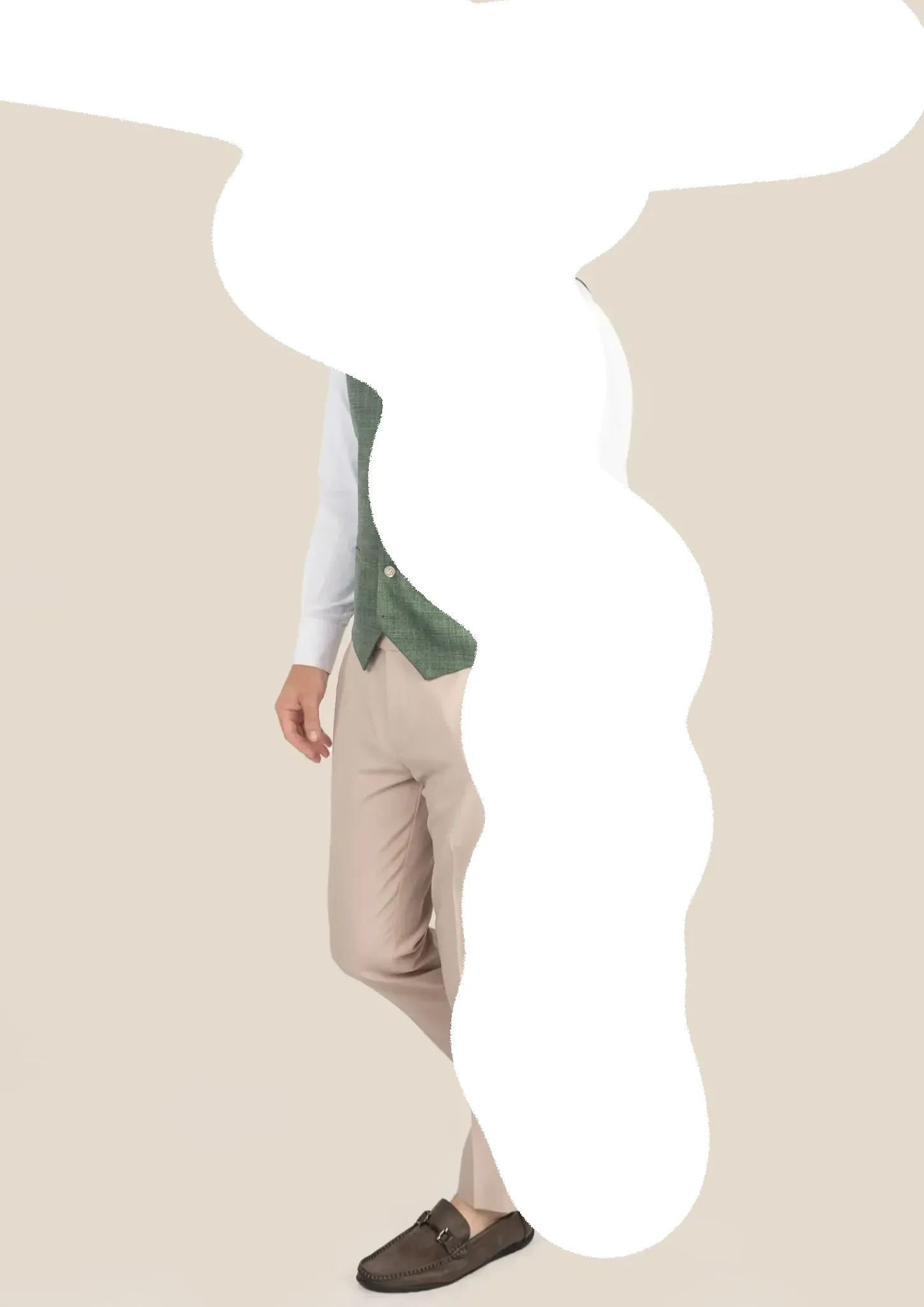 Aspen Green Hopsack Vest sold by Sartoro product image thumbnail 3