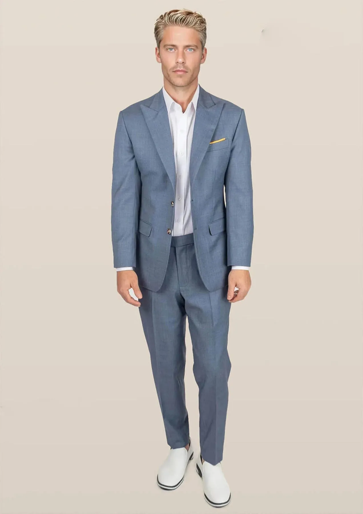 Bryant Vista Blue Sharkskin Suit sold by Sartoro product image thumbnail 3